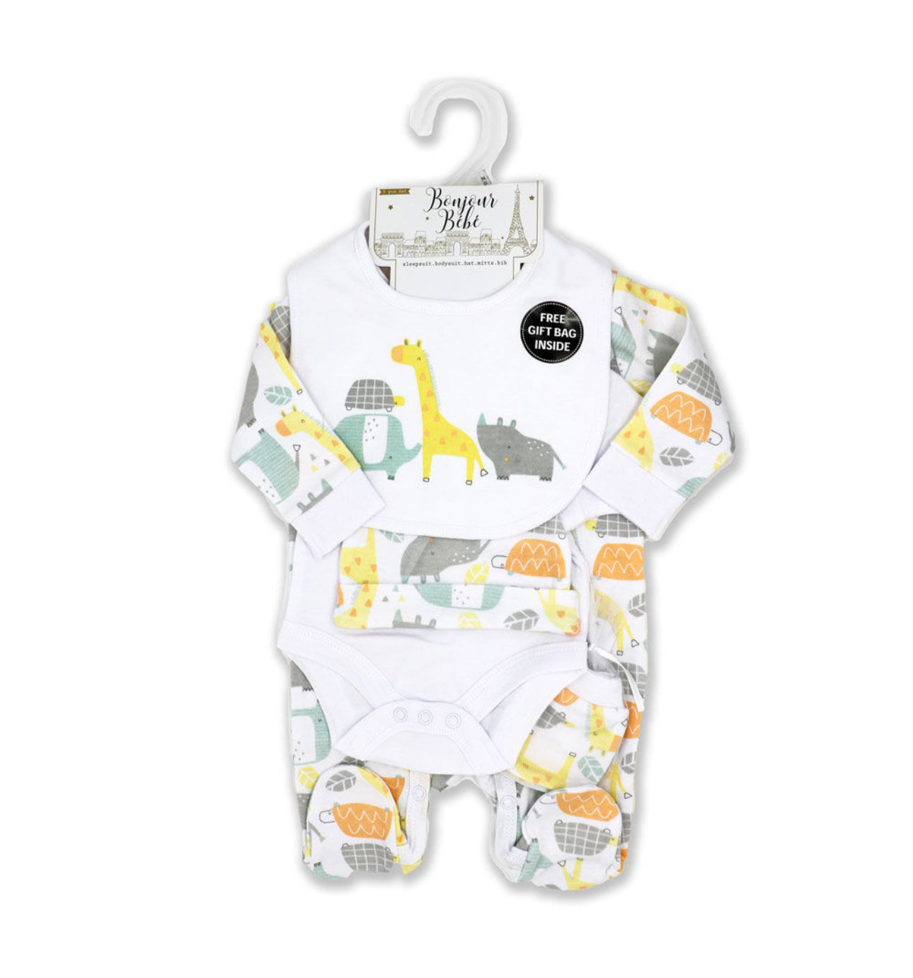 Boys 5 Piece Mesh Bag Set: Animal Friends