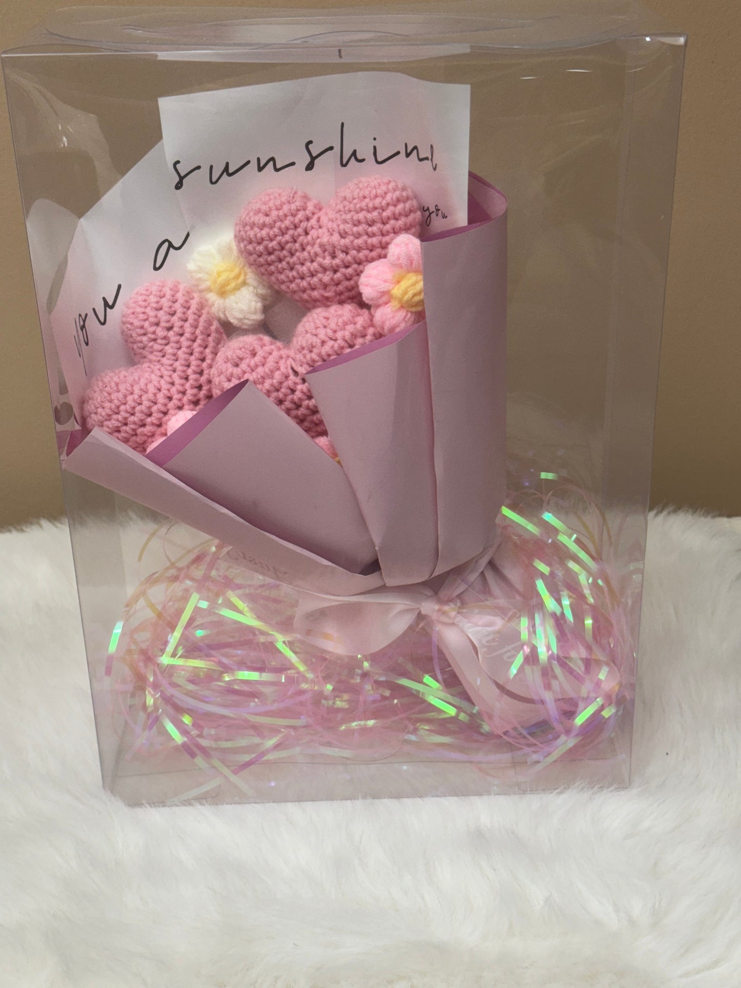 Crochet Heart Bouquets Pink V2