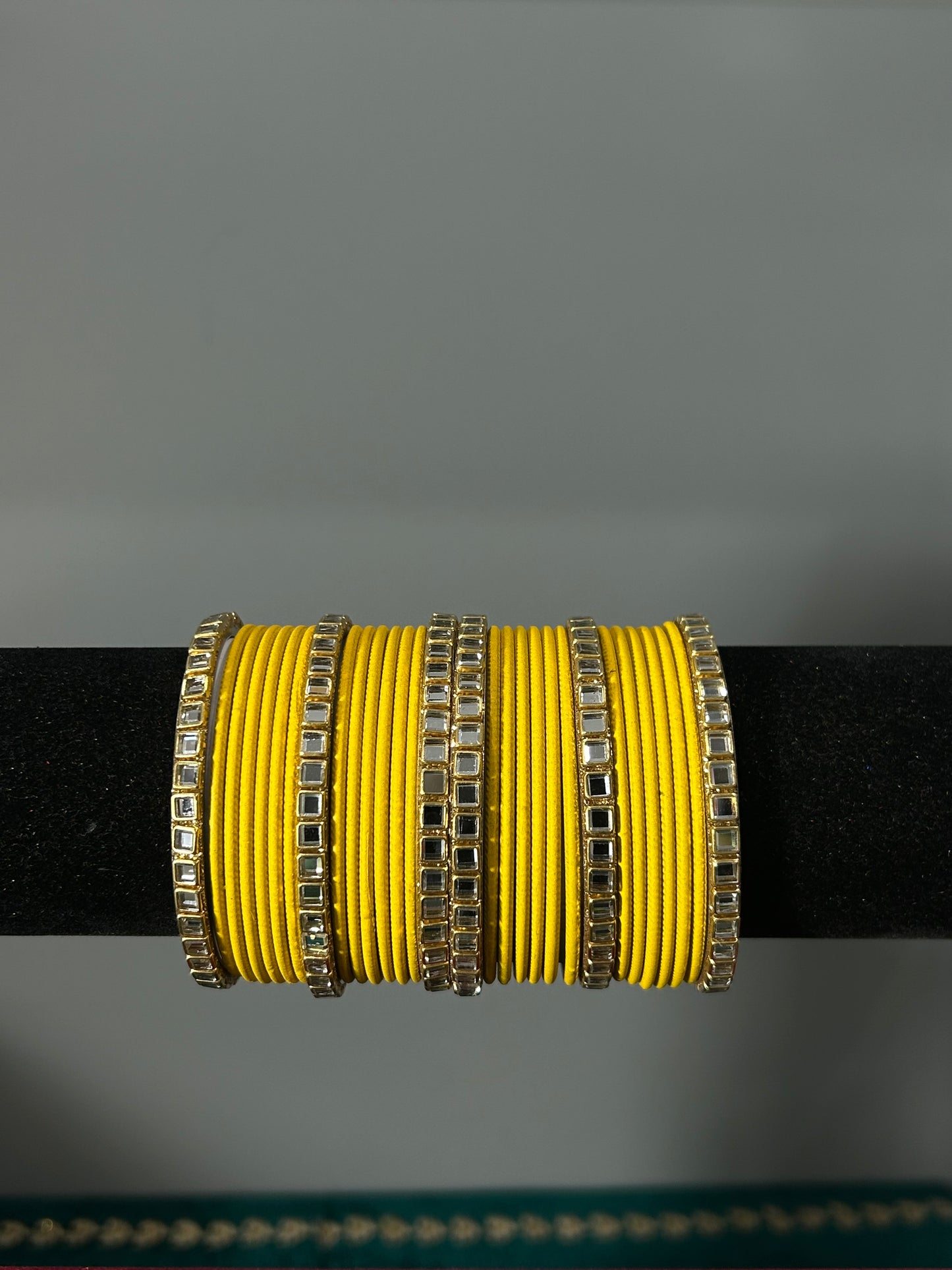 Yellow Mirror Bangles