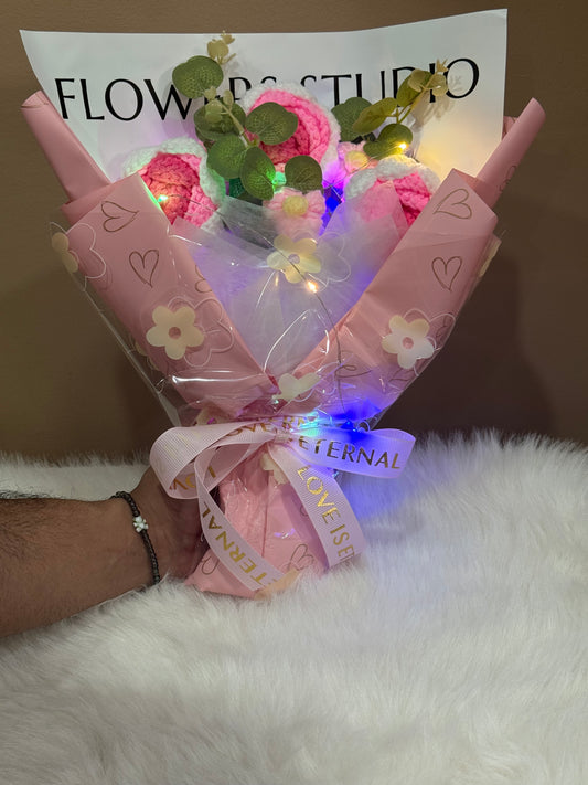 Crochet Flower Bouquets Pink V2