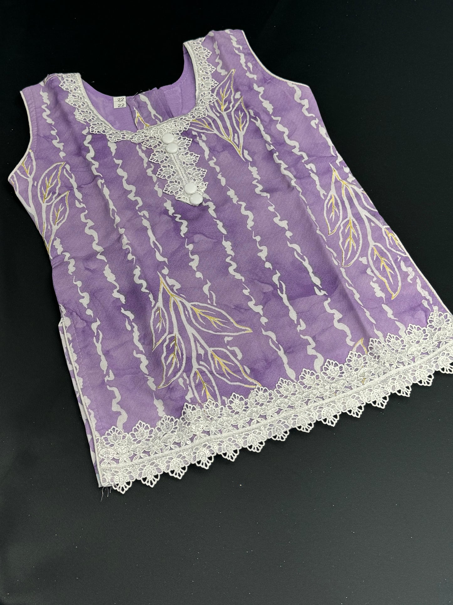 Avnoor Cotton Kids Salwar Suit Lavender