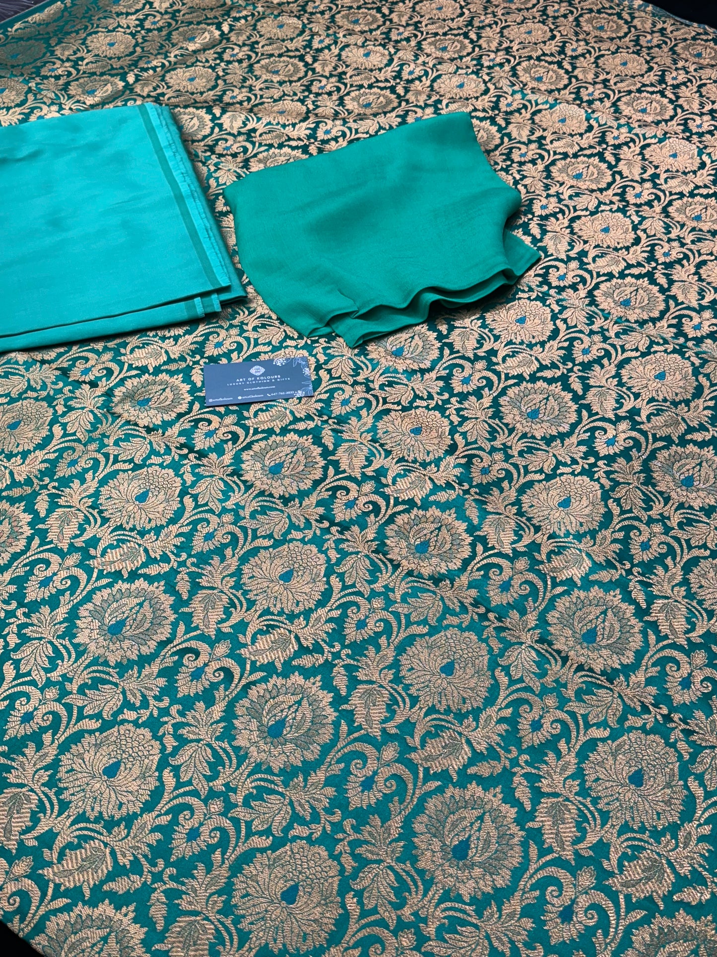 Shahi Naksh Dark Green Unstitched Suit