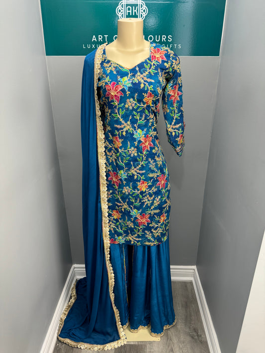 Position Work Sharara Suit- AK6668-14