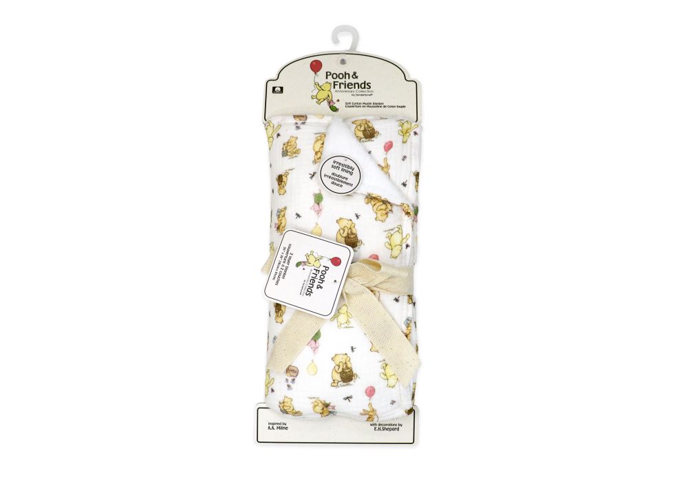 Muslin Pooh and Friends Blanket