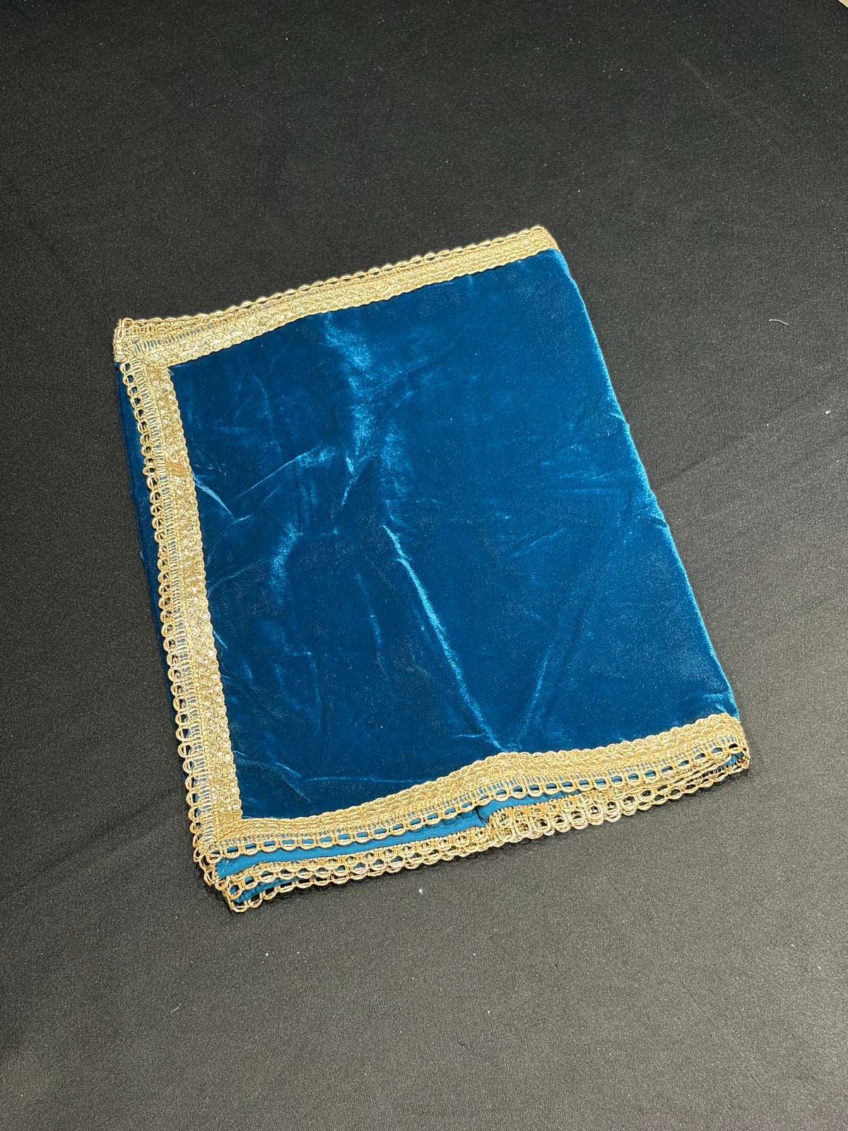 Navy Blue Velvet Mirror Salwar Suit