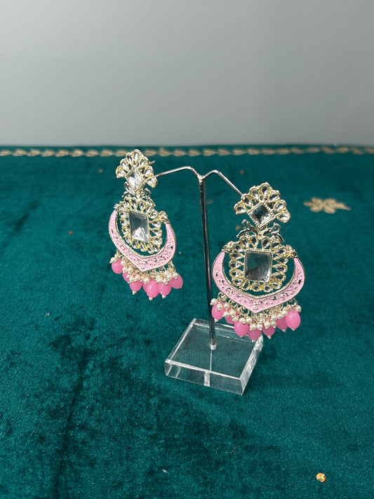 Pink Chandni Earrings