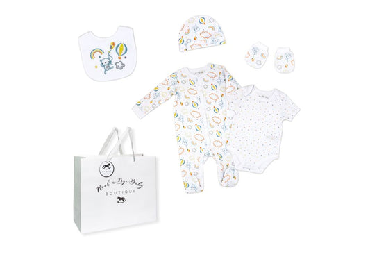 Unisex 5 Piece Mesh Bag Set: Multi Balloon