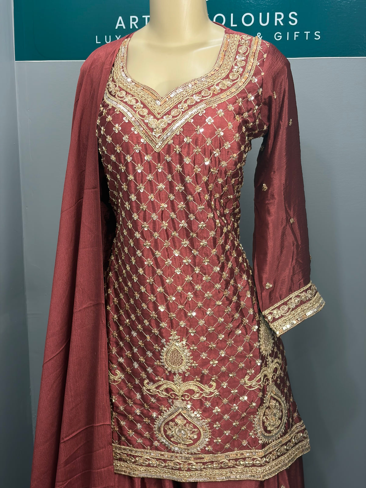 Readymade Sharara Suit- AK5758-0826