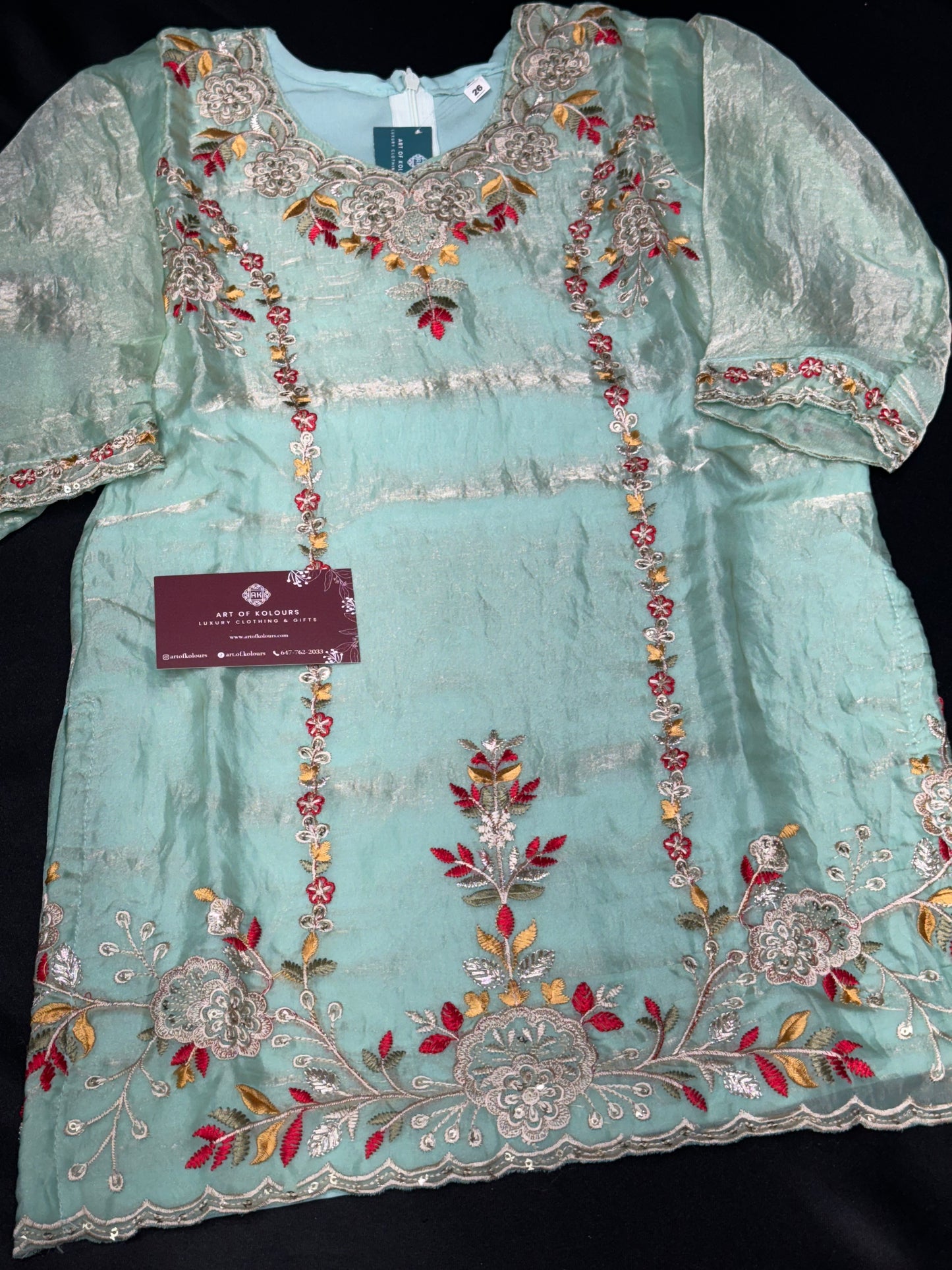 Kids Green Farshi Salwar Suit