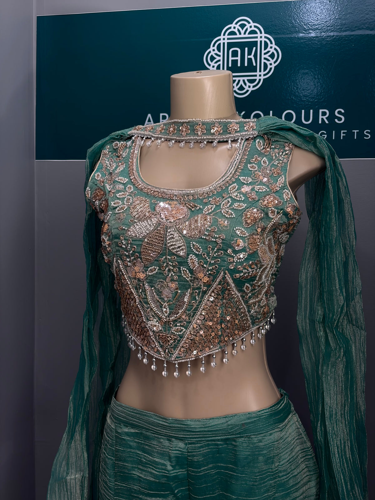 Readymade Blouse Sharara Suit- AK5758-1326