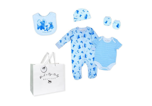 Boys 5 Piece Mesh Bag Set: Teddy Bear Little Friends