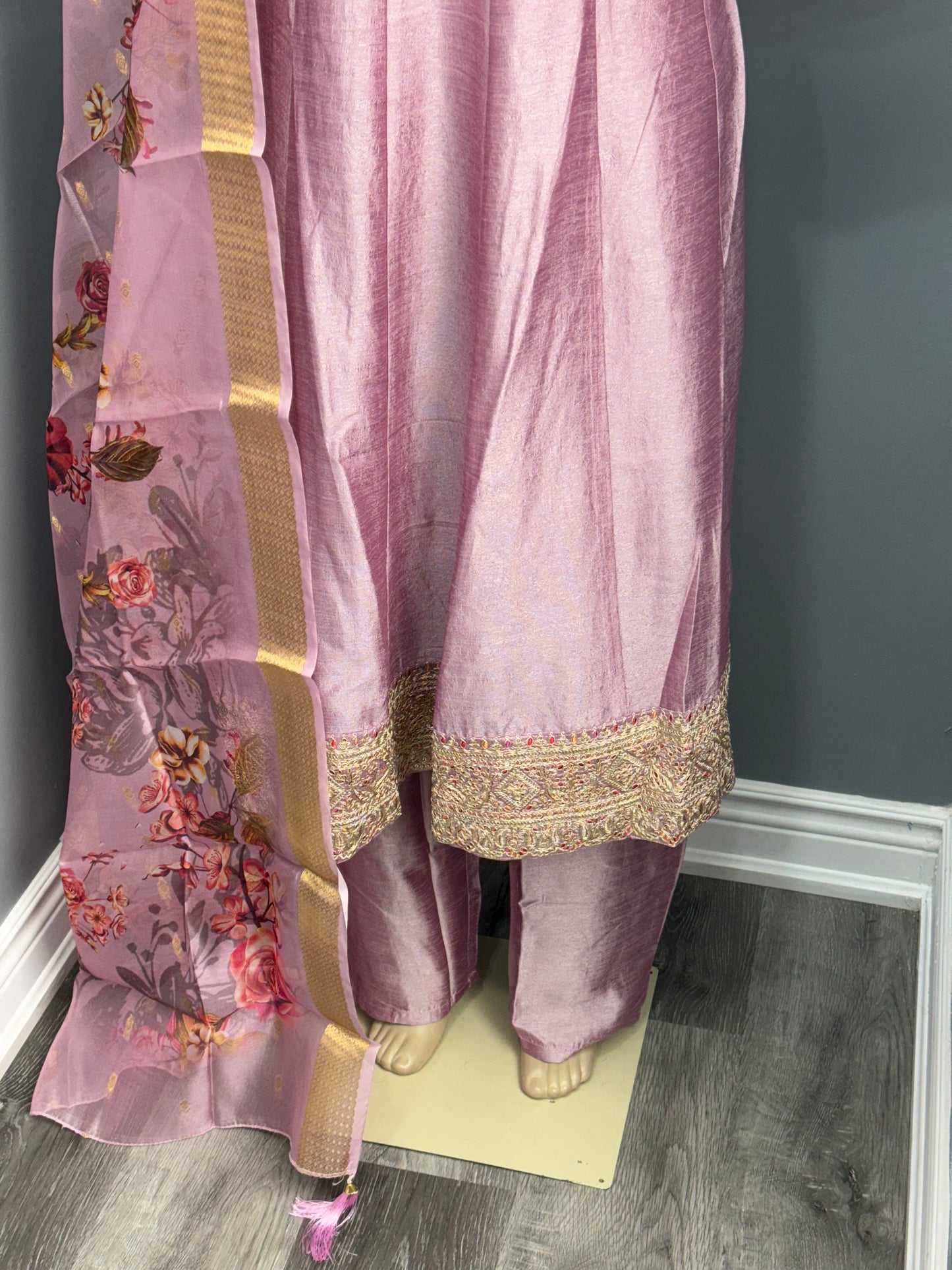 Floral Dupatta Anarkali- AK5153-19