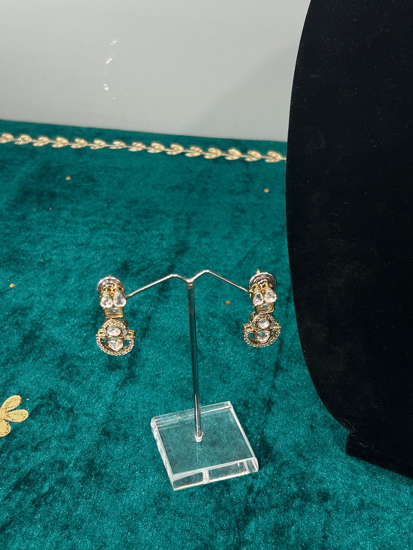 Gold Moissanite Necklace Set