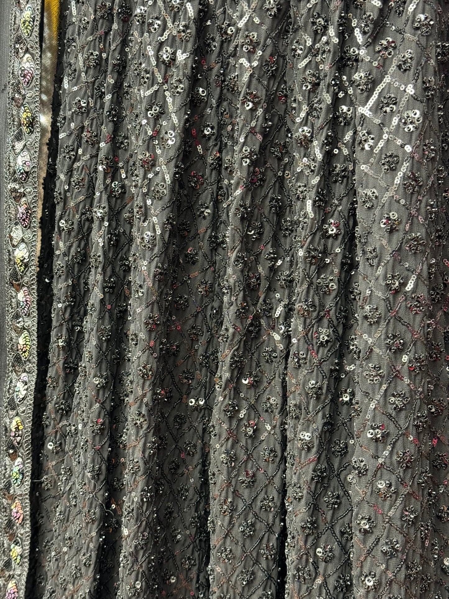 Sequence Work All Black Lehenga