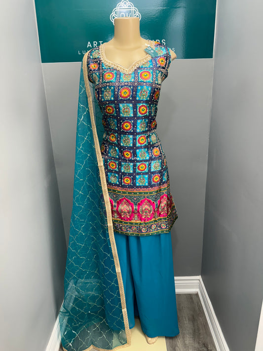 Readymade Sharara Suit- AK5456-26