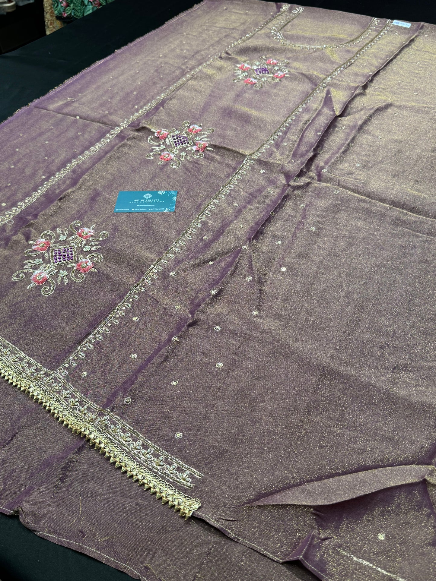 Plumaz Shimmer Unstitched Suit