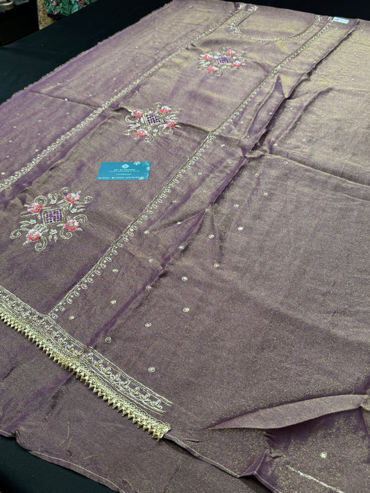 Plumaz Shimmer Unstitched Suit