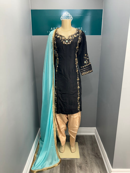 Crepe Handwork Salwar Suit