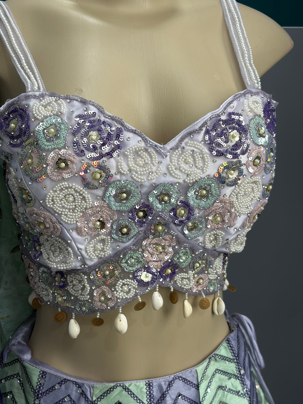 Embellished Purple Multi Lehenga- AK3941-0626