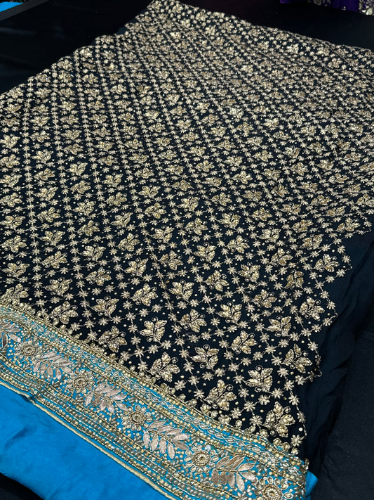 Dark Asmani Heritage Unstitched Suit