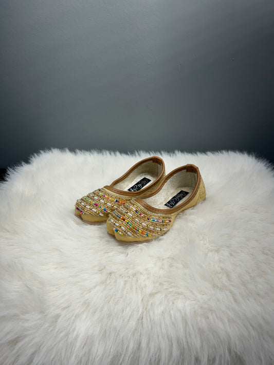 Kids Multicolour Beaded Jutti