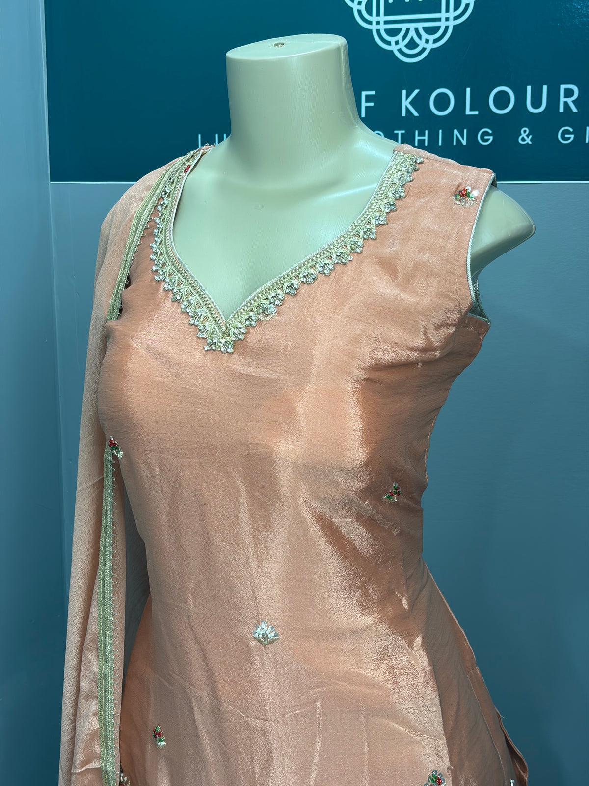 Peach Readymade Sharara Suit AK6974-2626