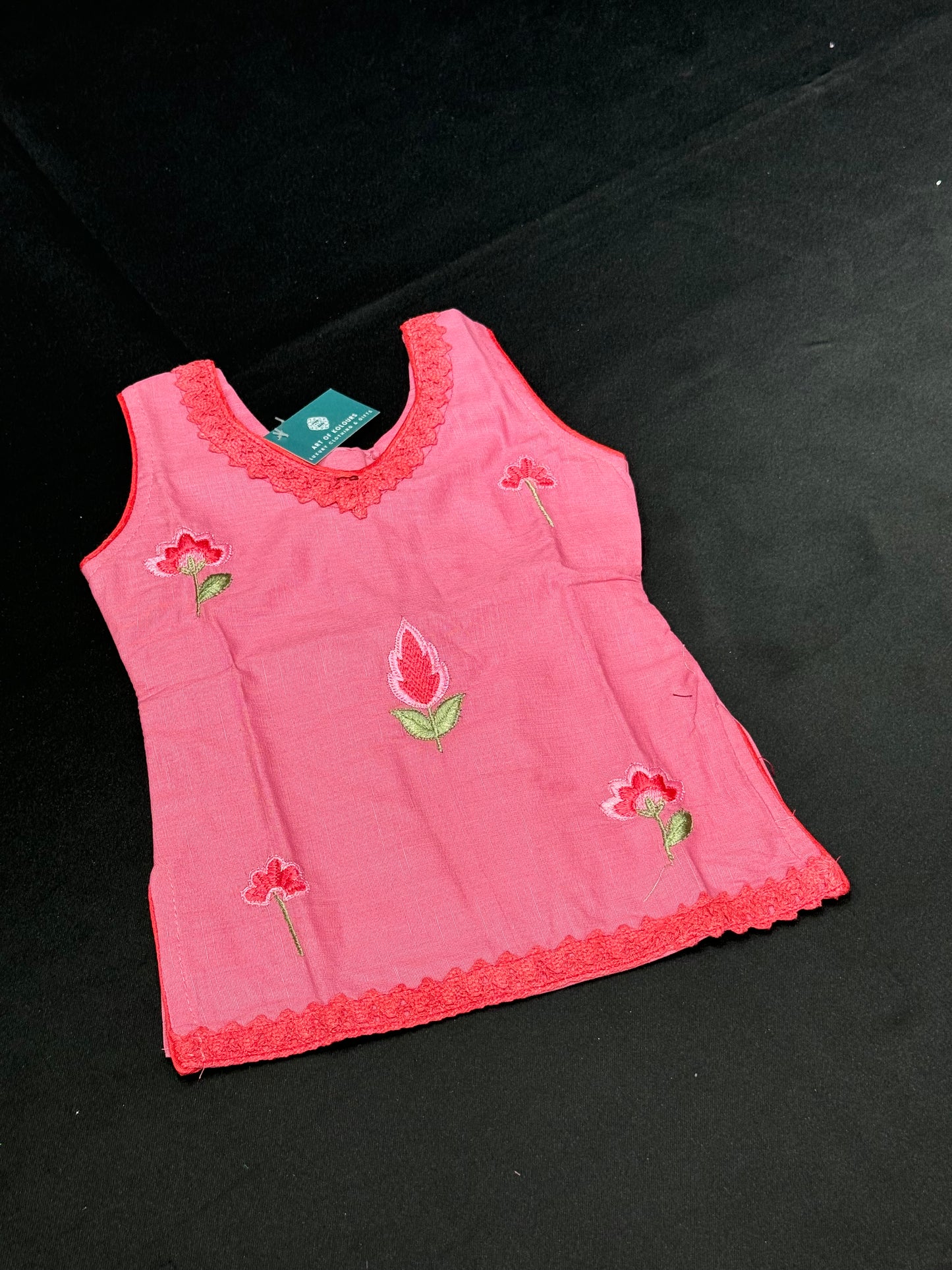 Choti Butti Cotton Babies Salwar Suit- Pink