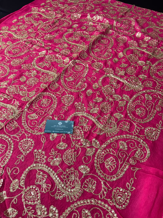 Garm Gulab Sippi Unstitched Suit