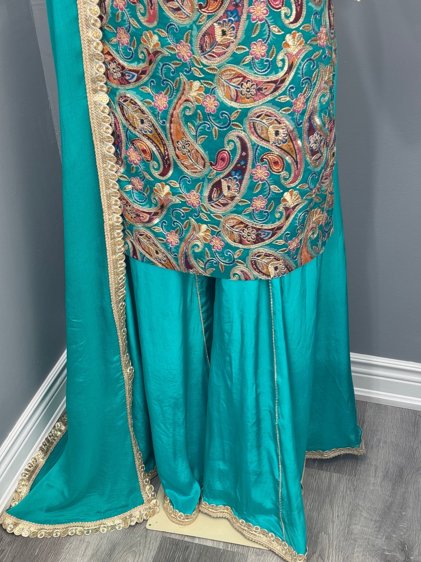 Position Work Sharara Suit- AK6668-1026