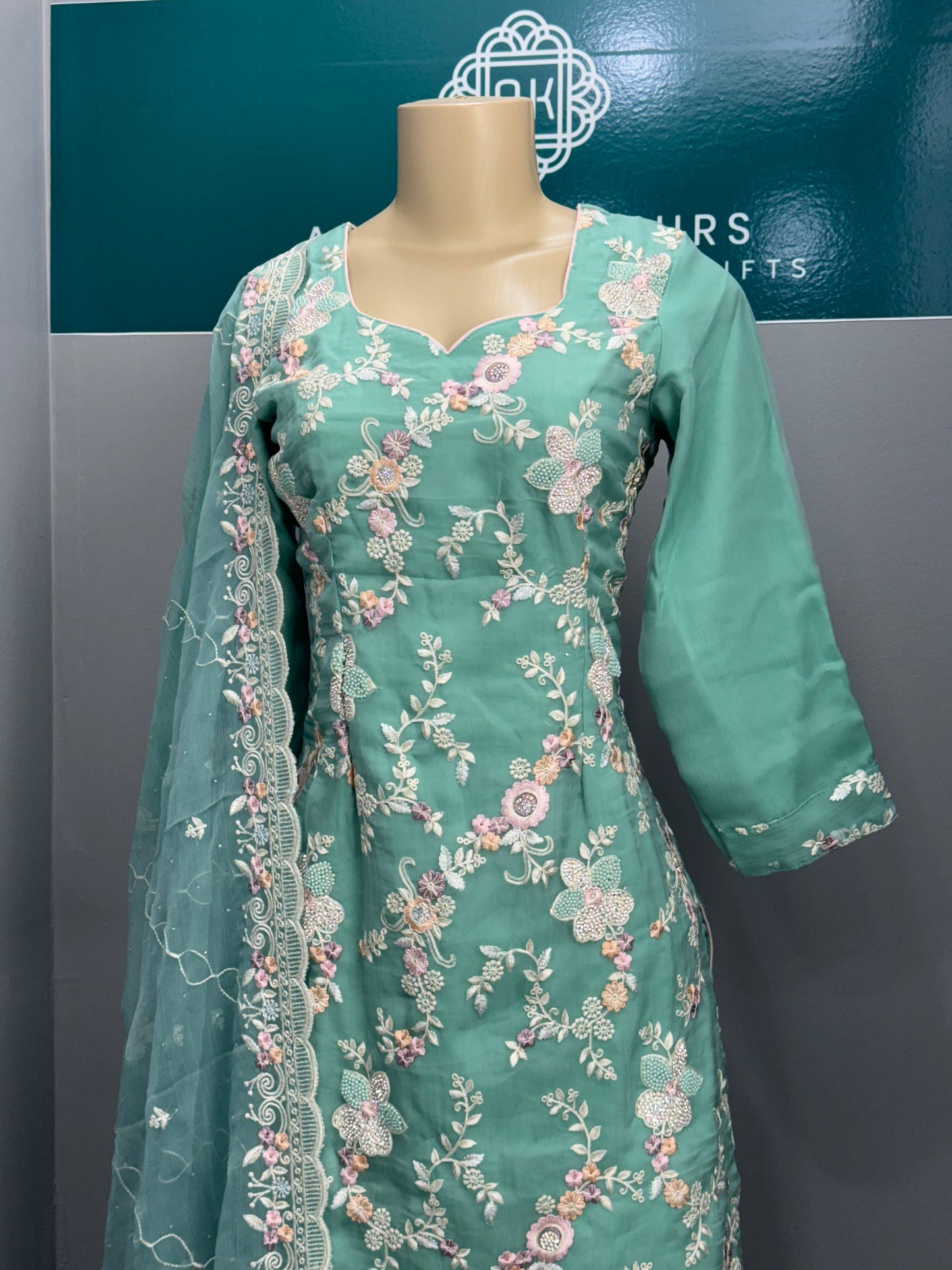 Embroidery Salwar Suit- Teal