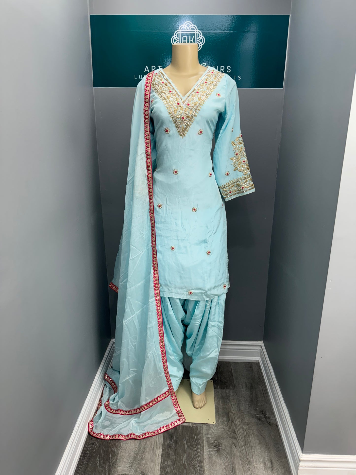 Pure Crepe Handwork Salwar Suit