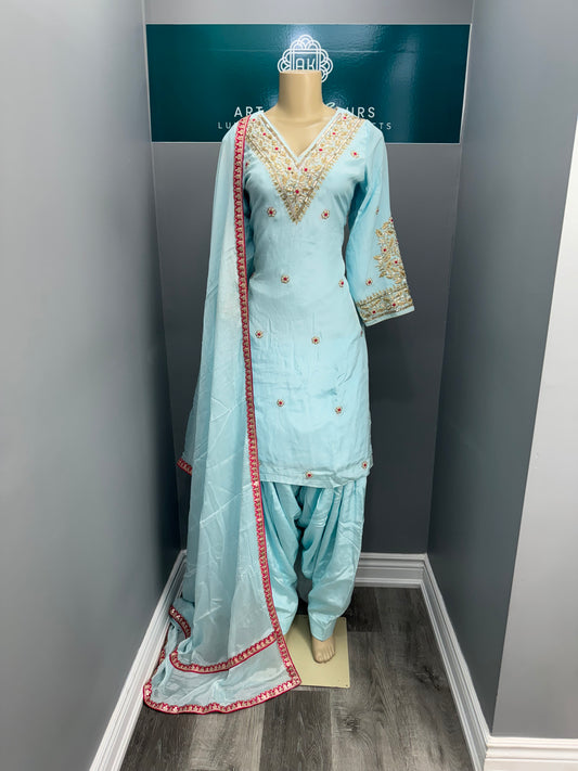 Pure Crepe Handwork Salwar Suit