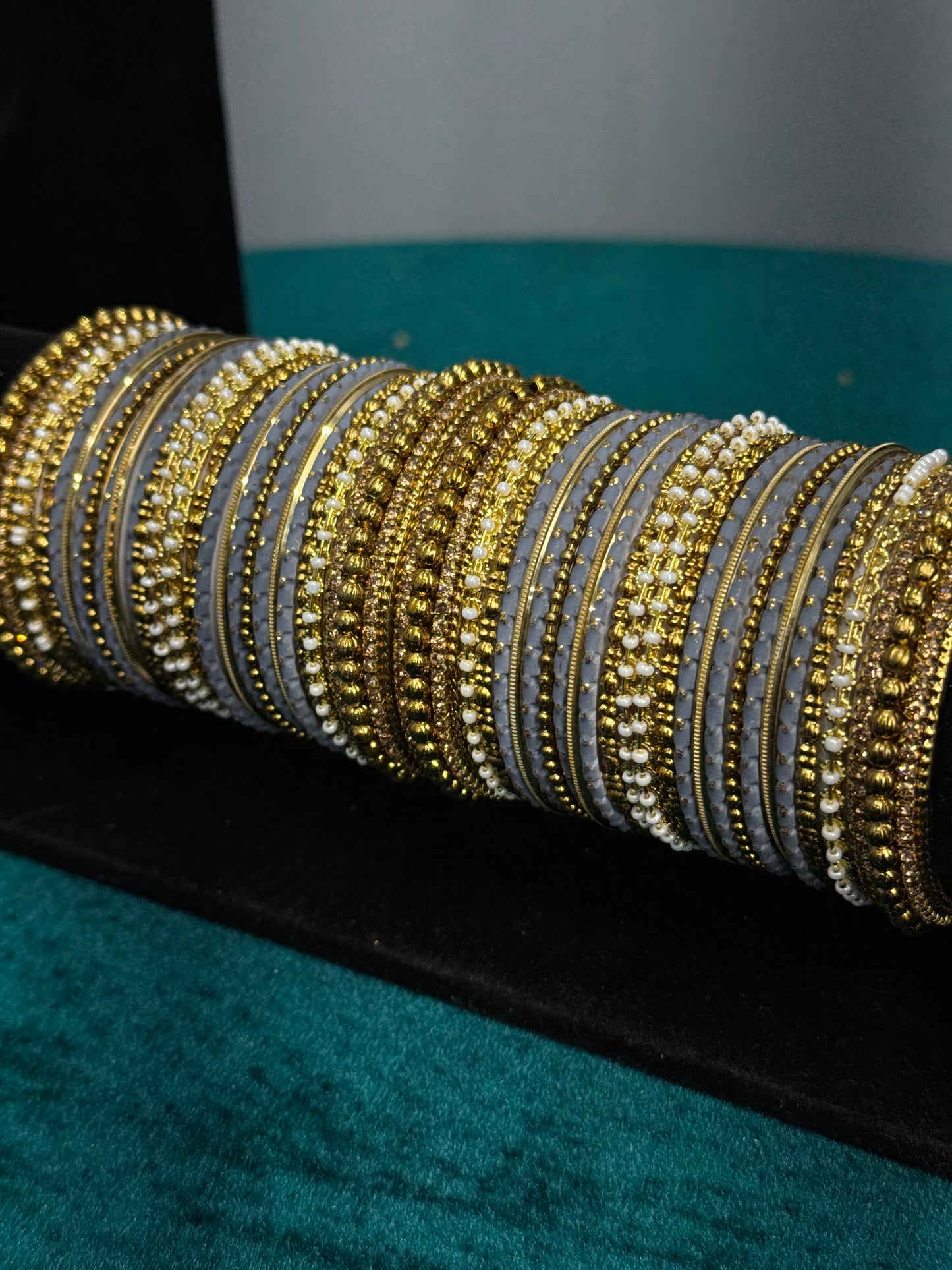 Gey Designer Work Bangles