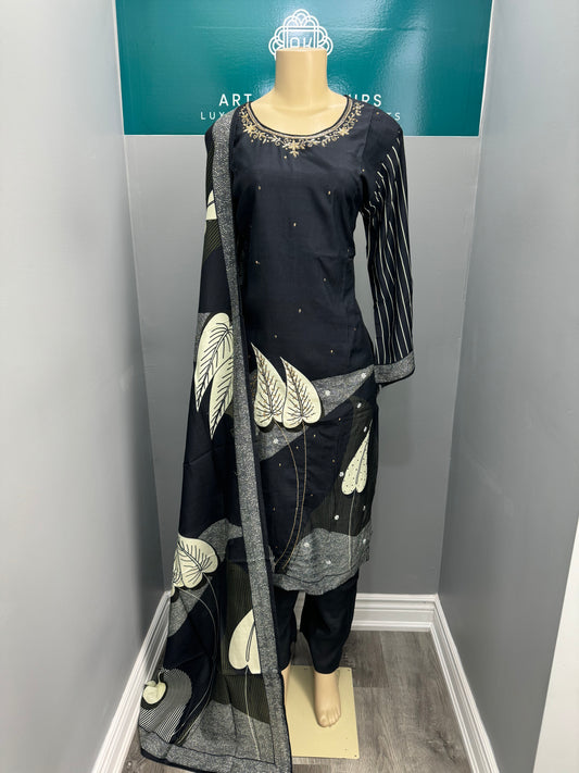Readymade Muslin Pant Suit- AK0606-09