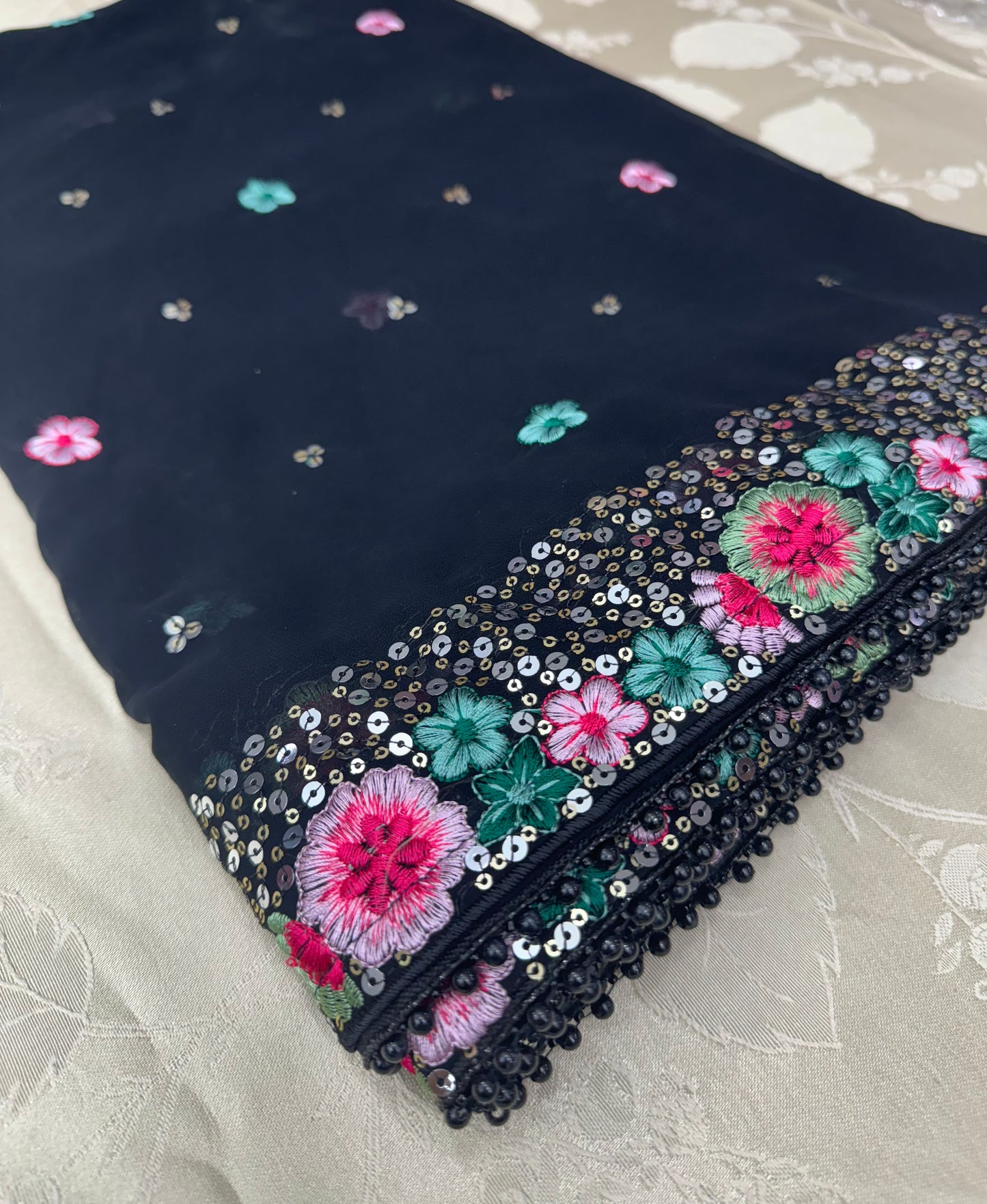 Heavy Floral Thread and Position work Lehenga