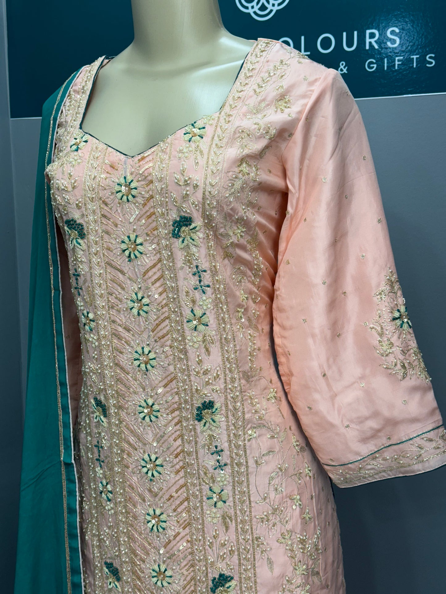 Pure Crepe Handwork Salwar Suit