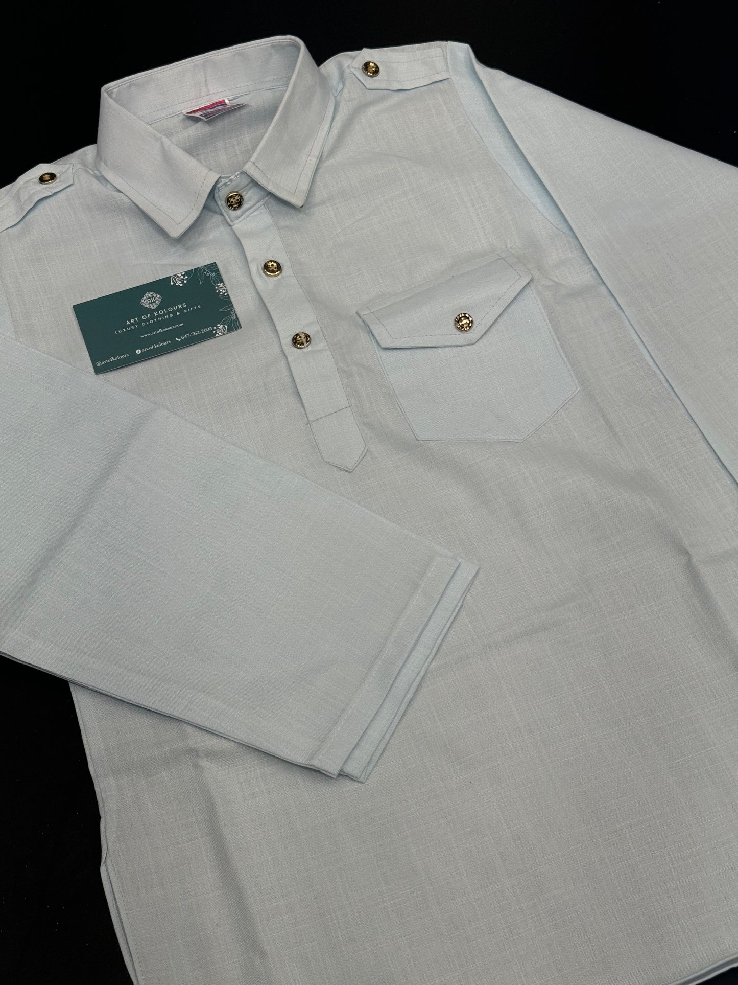 Diljit Boys Kurta Pajama- Baby Blue