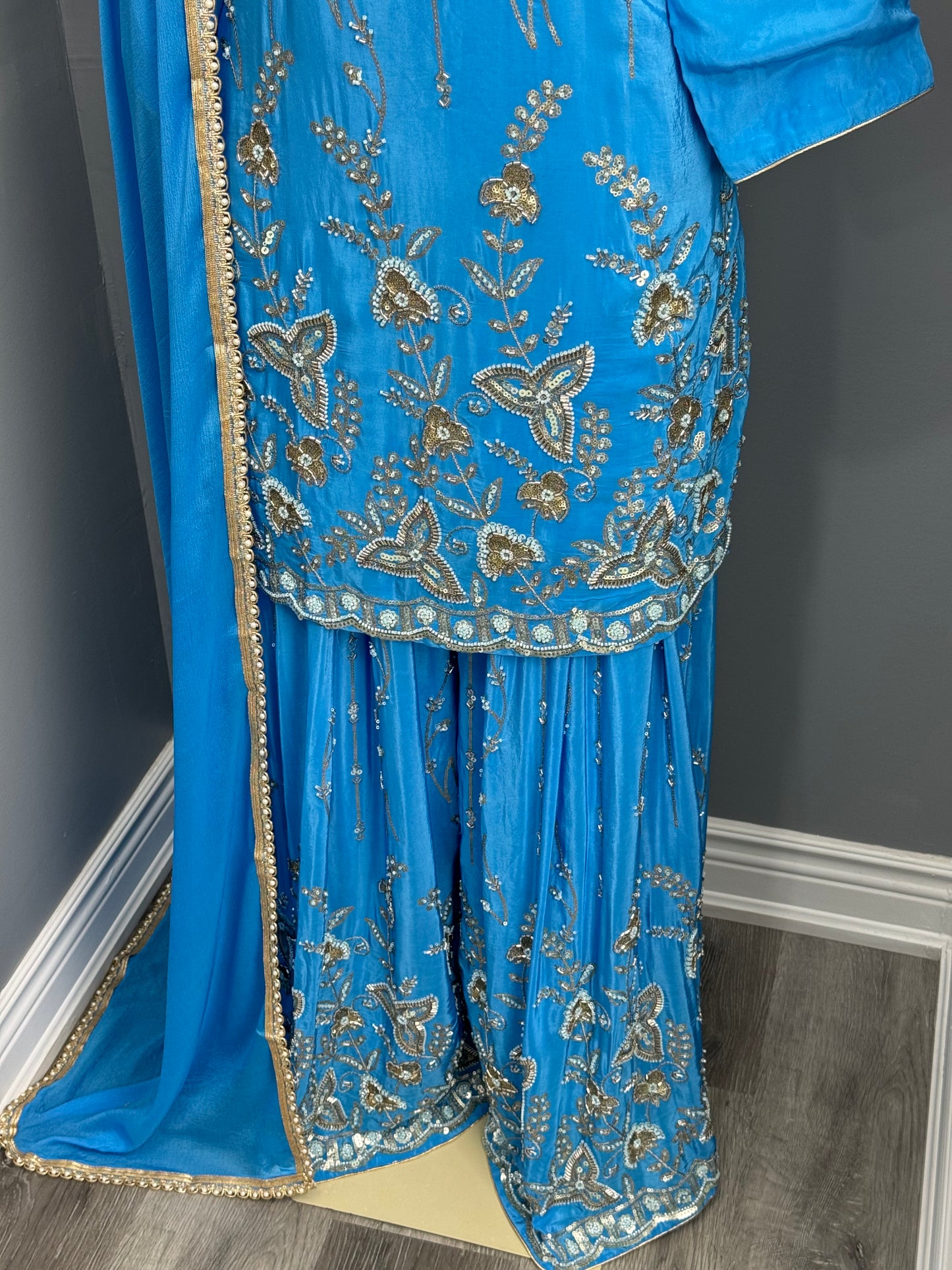 Beadwork Sharara Suit- AK00078