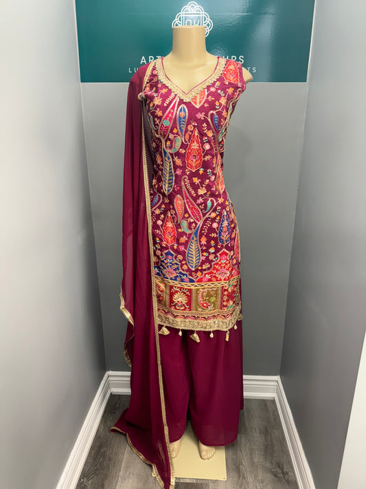 Readymade Sharara Suit- AK6465-18