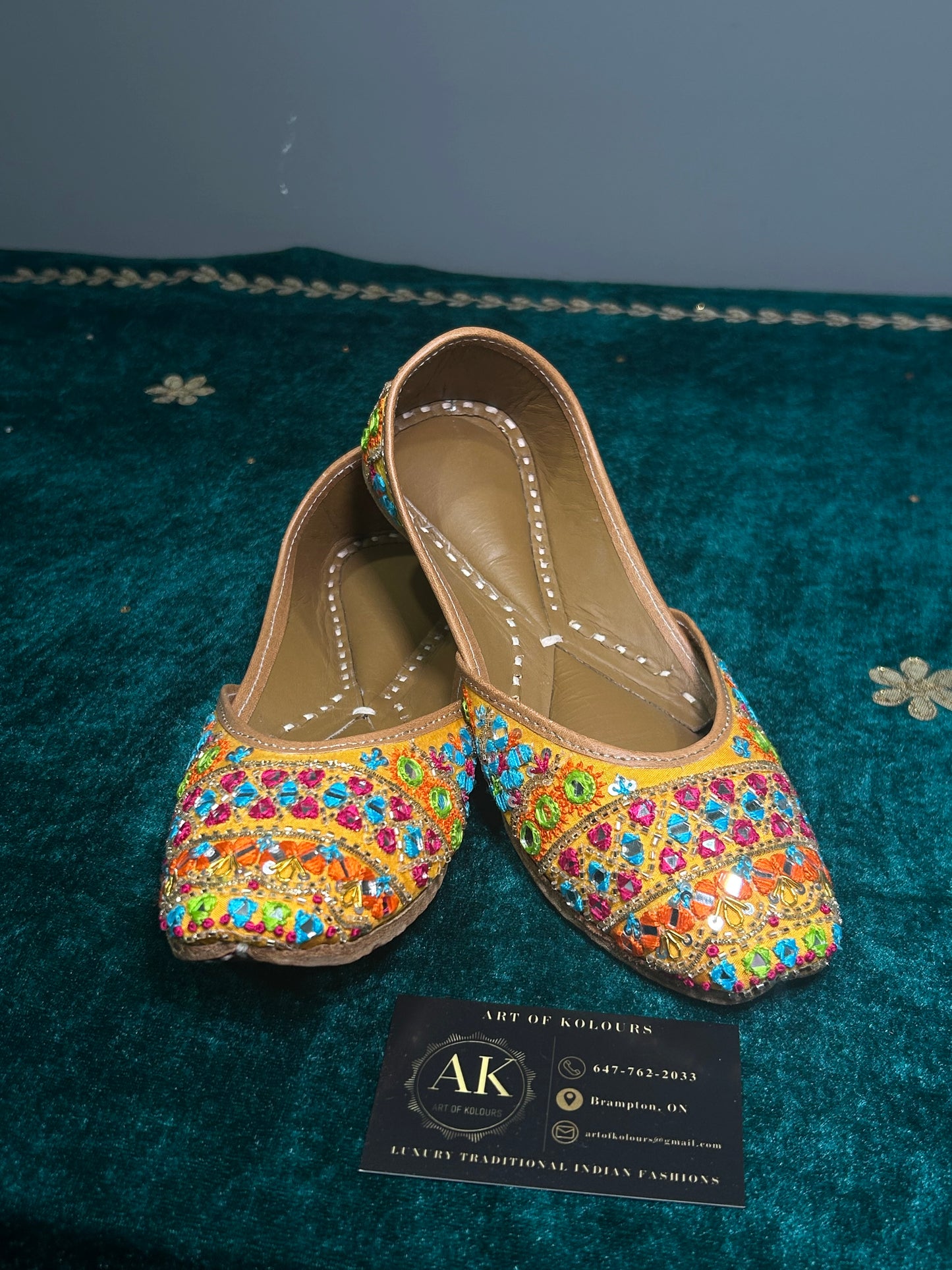 Yellow Multicolour Jutti