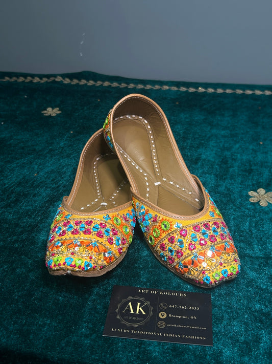 Yellow Multicolour Jutti