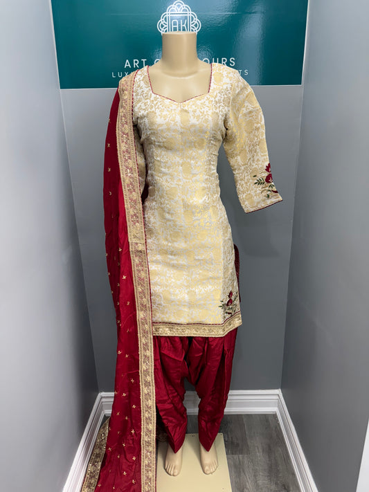 Brocade Handwork Salwar Suit
