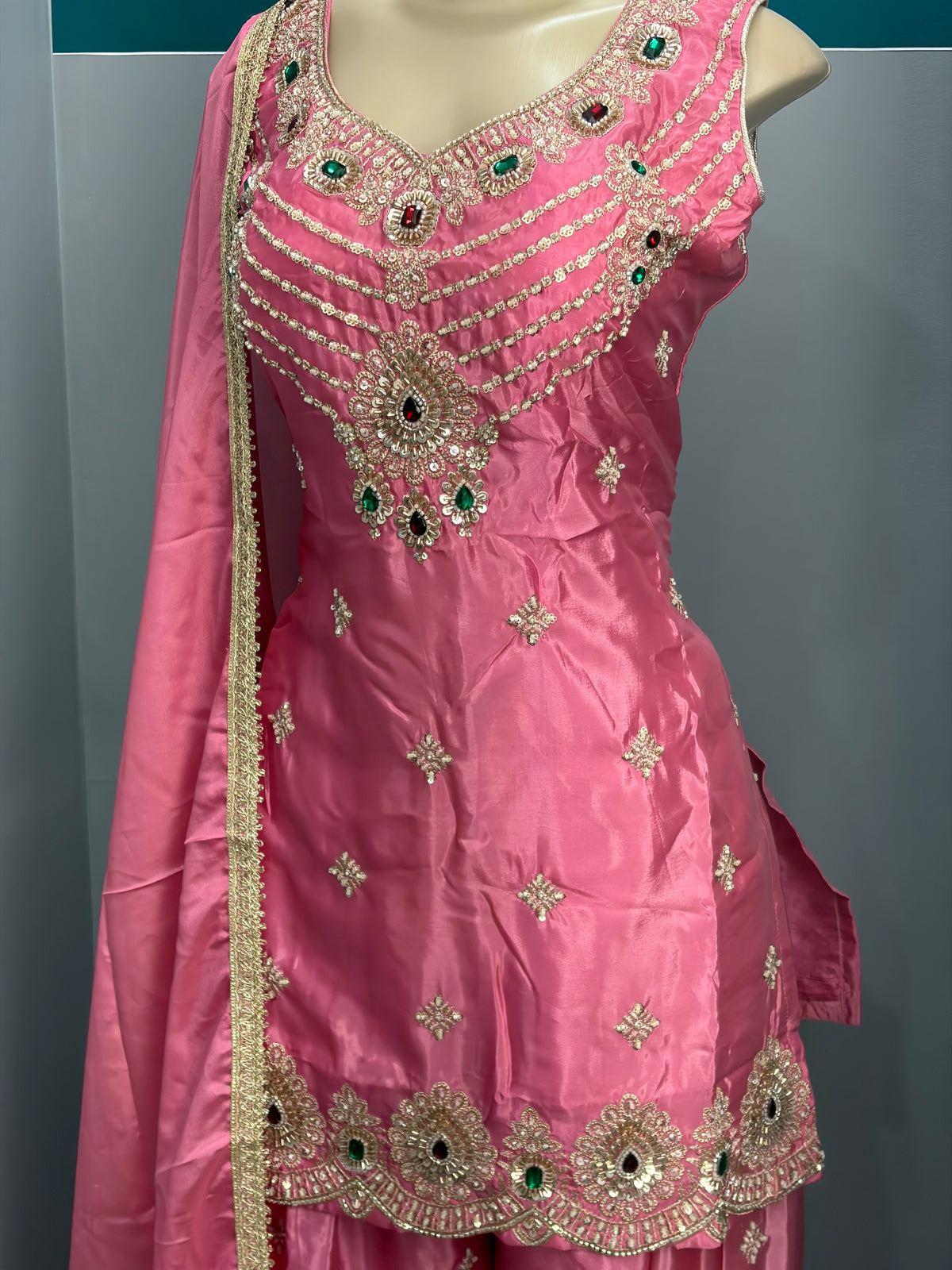Readymade Crepe Sharara Suit- AK5758-0526