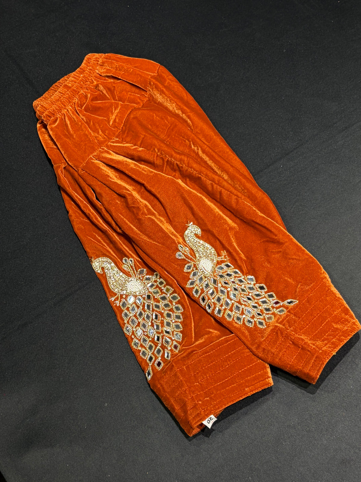 Rust Velvet Morni Salwar Suit