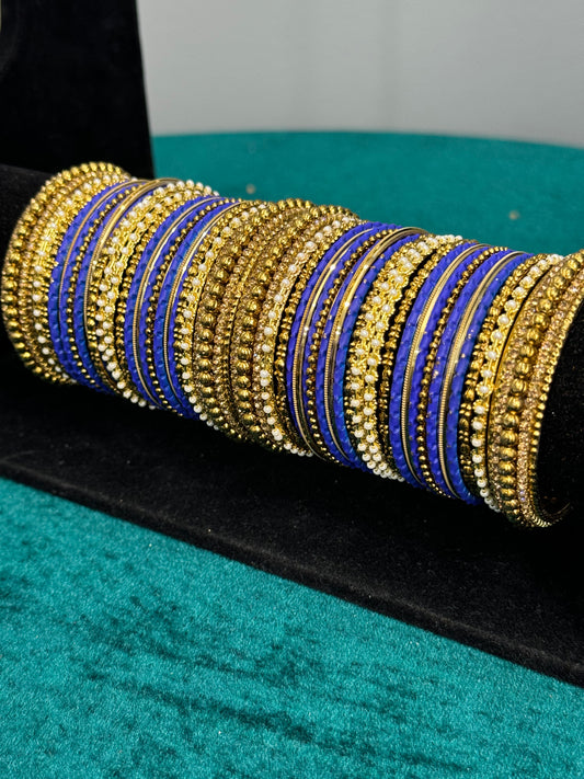 Blue Designer Work Bangles