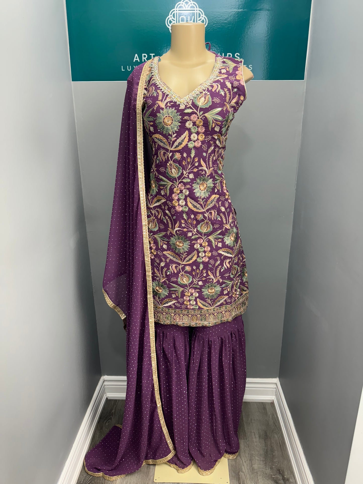 Readymade Gharara Suit- AK6465-12
