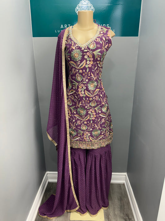 Readymade Gharara Suit- AK6465-12
