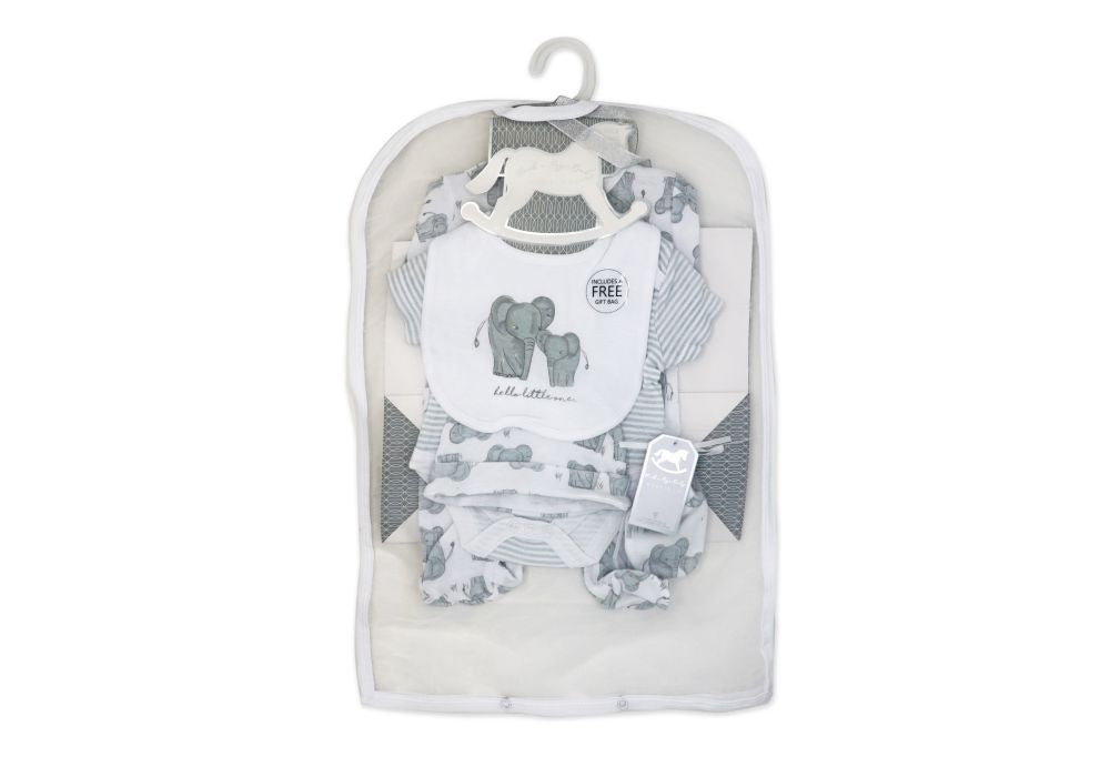 Unisex 5 Piece Mesh Bag Gift Set: Elephant