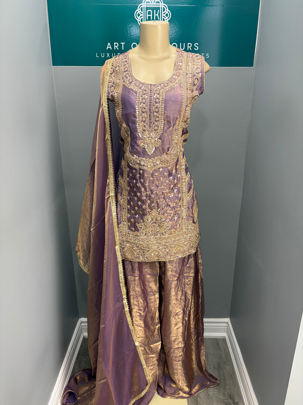 Readymade Shimmer Sharara Suit- AK5758-1126