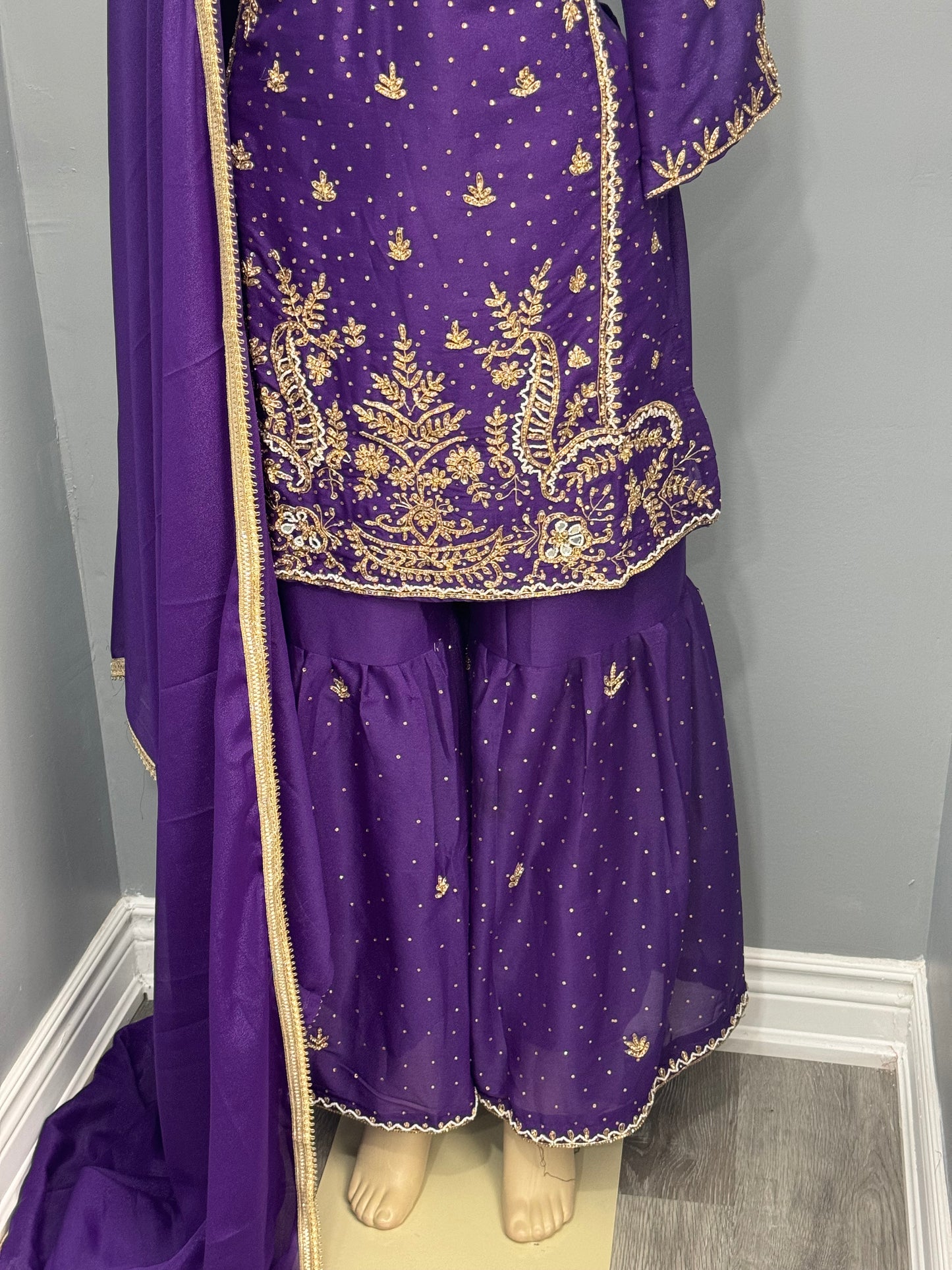 Readymade Gharara Suit- AK6465-13